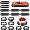 Cable Leader 16 pirottini per torte fai da te | Set di stampi per dolci e mousse, con fori di ventilazione, forma ovale e rotonda, piccola, forata