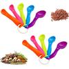 6 pz/set In Acciaio Inox Pieghevole Pieghevole Misurino e Cucchiaio Set Pieghevole di Misura