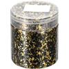 QUARKZMAN Scaglie Foglia d'Oro Resina, 3g Scaglie Foglia Metallico, Scaglie Foglia d'Oro Imitazione Nail Art, Resina, Artigianato, Pittura, Candele e Creazione Gioielli, Oro Nero