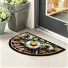 Bocguy Zerbino Ingresso Esterno Interno Simpatico Tappeto Entrata Lavabile Resistente Alle Intemperie Antiscivolo Di Alta Qualità Semicircolare Per Esterni50 X 80 Cm (Girasole)