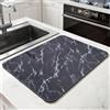 Kaiyzo Tappetino Scolapiatti Assorbente 40x60cm, Tappetino Macchina Caffè & Lavello, Diatomee, Antiscivolo, Design Marmo, per Cucina Bar Ingresso Bagno
