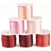 PH PandaHall PandaHall 6 rotoli di filo metallico 0,4 mm, a 6 strati, colori rosa e rosso, per cucire, trapuntare, braccialetti e gioielli