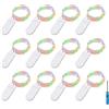 BXROIU 20 LED Stringa Luci a Batteria CR2032 (includere), Ghirlanda in Filo d'Argento da 2 Metri, Catena Luminosa Ideale per Feste, Matrimoni e Decorazioni Natalizie