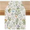 Brylleii Runner da Tavola Moderno Floreale Primavera 40 x 200 cm Rustico Runner da Tavolo Lino Lavabile Estivo Centro Tavola Letto Decorazioni Elegante Tovaglia per Soggiorno Sala da Pranzo Cucina