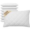 SoNiT home decor SONIT - Set 4 Copricuscini Trapuntati con Cerniera 50x80 cm, Federe Copriguanciale Antiacaro Anallergiche, Protezione Cuscino Letto con Zip Invisibile, Copricuscino Traspirante Lavabile