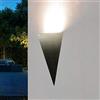Licht-Erlebnisse Lampada da parete in acciaio inossidabile argento IP44 giardino terrazza A: 22 cm LED 4,5 watt lampada da parete per esterno design antiruggine bianco caldo