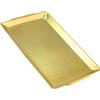 SANQIAHOME Vassoio rettangolare per fast food in acciaio inox in confezione, 40 x 24 cm, Piatti da portata, oro