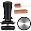 Txmyxgs Pressino Per Caffè Espresso A Molla 51 mm, Pressino Per Caffe Con Scala Graduata,con Base Ondulata in Acciaio Inossidabile, Con 6 Aghi Da 0,3 Mm Per Macchina Da Caffè Espresso, Accessori Per Baristi