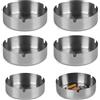 CPROSP 6 Pezzi Portacenere in Acciaio Inox(10cm/8cm), Posacenere da Esterno da Tavolo, Per Esterni e Interni: Balcone, Terrazza, Ufficio, Ristorante, Bar, Scrivania