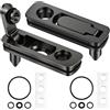 ANOMM 2PZ Accessori per Zippo Accendini, Guarnizione per Inserto, Pezzi di Ricambio Kit con Feltro di Cotone, Set Accessori in Metallo Contro Evaporazione, Base in Metallo per Accendino (Nero)