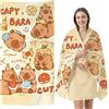 WFKKMEQ Capybara Telo Mare, Capybara Telo Antisabbia Mares Coperta da Spiaggia Teli Mare Microfibra Coperta da Spiaggia da Viaggio Leggero e Portatile Doccia Asciugamano per Piscina,Yoga,Sauna