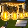 Warlisou Guirnaldas Luces Exterior Jardin Solar - G40 45.9ft 19+1 Led Blub - 14M Lampade Solari Da Giardino Telecomando Luci Per Gazebo Da Esterno Impermeable - Matrimonio Balcone Feste Patio