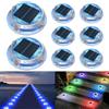 Quntis 8 Pezzi Segnapasso LED Esterno Solare 8-1 Colore, Faretto Segnapasso da Esterno Solare Potenti IP68 Impermeabile Luci Solari da Giardino per Scale Vialetto Ponte Cortile Sentieri