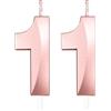 Yiran Candele per compleanno Yiran in oro rosa 3D - numero 11, decorazione per torte per ragazze, articoli per feste e matrimoni