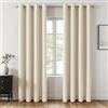MIULEE Tende Oscuranti per Interni 2 Pezzi 140x225 CM, Tenda Termica Isolante Freddo e Caldo Interni Finestra Camera da Letto Soggiorno con Anelli, Morbido Tenda Oscurante da Interno, Bianco Panna