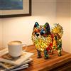 LOMUG Luce notturna decorativa della Pomerania, lampada per cani in resina, lampada a LED notturna, classe energetica A, lampada decorativa per gli appassionati di cani, decorazione per la camera dei