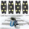 KQDRAVINE 2 Paia Ramponi per Scarponi Antiscivolo, Elastici Ramponcini per Scarponi in TPE Ramponcini Resistenti Ramponi per Neve e Ghiaccio per Passeggiate, Trekking e Attività Outdoor