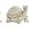 DRW Figura Tartaruga Beige in Resina Dipinta a Mano 8x6x12 cm