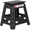 Relaxdays Sgabello Pieghevole XL, Trasportabile, da Bagno o Campeggio, Fino a 150 kg, Altezza di 39 cm, Nero