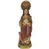DRW Figura Santa Barbara in resina dipinta a mano 3x3x13 cm