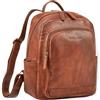 STILORD Clarissa Zaino in Pelle Donna Medio Elegante Daypack City Rucksack Porta Tablet 13 Zainetto da Lavoro e Tempo Libero in Vera Pelle Colore:brandy - cognac