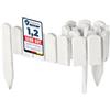 Garronda Rollborder Recinzione in legno flessibile 100 x 10 cm bordatura giardino bordura per aiuola staccionata in legno cordolo Decorazione da frutteti Palizzata GD-0148 Bianco