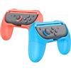 FINTIE Grip [2 Set] per Controller Compatible con Nintendo Switch 2 (2025) Joy-Con, [Design Ergonomico] Resistente all'Usura Comodità di Gioco Controller Maniglia per Switch 2025 Joy-Con, Blu/Rosa