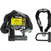 Master Lock Lucchetto a catena Master Lock 8376EURDPRO ad alta resistenza con lucchetto Mini D a chiave, approvato dalla polizia