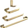 WINCASE Accessori da bagno in ottone, porta asciugamani da bagno antico, porta carta igienica in ottone spazzolato da parete, set da 61 cm