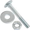 AERZETIX Set di 15 bulloni viti a testa tonda con quadro sottotesta M8x60mm / rondelle e dadi M8 / acciaio zincato/per fissaggio e assemblaggio