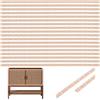 BENECREAT 22 Confezione di Modanature Decorative In Legno Naturale Non Rifinite con Finitura Bianca Anticata per Armadietti Da Parete, Porte, Finestre, Design Vintage Fai Da Te, 41.7x1.05cm