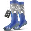 OutdoorMaster 2 Paia Lana Merino Calze da Sci per bambini, Calze Invernali da Snowboard Traspiranti per Ragazze/Ragazzi per Sport All'aria aperta con Sopra il Polpaccio Design/Polsini Antiscivolo