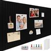 ddckj Bacheca Sughero 120 x 90 cm Bacheca Grande Autoadesiva Board in Feltro Lavagne Decorative per Ufficio, Casa e Cameretta dei Bambini Foto, Promemoria Nero