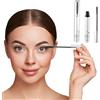 Kaslaider 2 Pezzi Mascaras Nero, Mascara Impermeabile Anti-Sbavature, Fiber Lash Mascara Arricciante e Lunga Tenuta, Smudge Proof Mascaras con Fibre Allunganti per Ciglia Corte e Sottili (7 g)