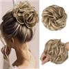 PANYI 2 Pezzi di Parrucca Chignon Finto per Capelli Chignon Morbido Chignon Soffice con Elastico Capelli Finti Coda Finta Capelli Acconciatura da Sposa per Donna (55 g)