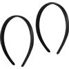 Qianyu 2 fasce per capelli in raso larghe e rigide, alla moda, antiscivolo, in tinta unita, per ragazze, donne, cosplay, Natale, Halloween, San Valentino