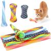 Fulushou Giocattolo Interattivo a Tubo a Molla 25 Pezzi per Gatto - Colorato, Flessibile, Retrattile in Nylon - Divertente per Gattino e Animale