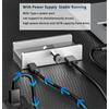 egolden HUB USB 3.0 a 4 porte con alimentatore Multi Splitter a clip Trasmissione dati 5G ad alta velocità Adattatore USB 3.0 per laptop