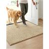 WELLTURN 50×80cm Tappeto Ingresso Interno Antiscivolo e Super Assorbente - Paillasson Lavabile in Morbida Microfibra con Base in Gomma, per Cucina, Bagno, Corridoio, Casa e Animali - Beige