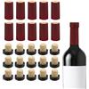 QUARKZMAN 40pz Capsule PVC Termoretraibili con 40pz Tappo Tappetto per Vino Sigillante per Bottiglie Vino Tappi con Linguette a Strappo per Bottiglie Vino Cantine Casa 30x60mm Rosso
