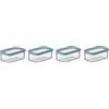 Mepal | Set di 4 contenitori con coperchio | contenitori rettangolari | organizer da cucina in plastica | contenitore ermetico | 4 x 425 ml | verde nordico