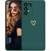 Kaywzo Cover per Samsung Galaxy S10 Lite,Custodia in Silicone TPU Liscio di Morbido con Modello Cardiaco,Design Minimalista,Ultrasottile Donna Antiurto Case Cover,Verde