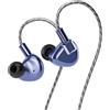 AOSHIDA LETSHUOER S12 Pro Cuffie In-Ear Auricolari 14.8 mm Driver Magnetico Planare Cuffie HiFi IEMS con Cavo in Rame Monocristallino Placcato Argento Jack per Cuffie da 2,5 mm/3,5 mm/4,4 mmmm (Blu)