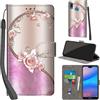 PHINIENLAND Cover per Huawei P20 Lite Case PU Pelle Custodia [Kickstand] [Chiusura magnetica] [Slot per Schede], Portafoglio Flip Custodia per Huawei P20 Lite,Rosa