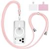 Yoedge Cordino per Cellulare Universale, Regolabile Rimovibile Laccetto Corda da Collo Nylon Catena Collana Tracolla Laccio con 2 Patch per Maggior Parte dei Telefoni e Smartphone, Oro Rosa