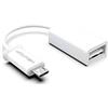 N NEWTOP Cavo Adattatore AD09 OTG USB 2.0 Femmina a Micro USB USB-A Maschio Adatta Convertitore Compatibile con Android Cellulari Smartphone Tablet per Unità Flash Tastiera Mouse Dati (Bianco)