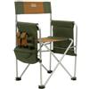SHAKESPEARE Sedia da regista pieghevole per pesca, all'aperto, campeggio, sedia in alluminio, leggera, per persone fino a 130 kg, con tasche laterali, per campeggio, festival e barbecue, marrone/verde