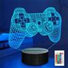 CooPark 3D Game Controller, lampada notturna 3D lampada da illusione per bambini, 16 colori che cambiano con telecomando, decorazione per la cameretta dei bambini, regalo di compleanno per ragazzi e ragazze