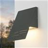 Licht-Erlebnisse Lampada da parete LED per esterni antracite IP44 L: 15 cm quadrata 3000 K bianco caldo 550 lm Moderna in alluminio e vetro Lampada da esterno da parete Downlight per porta d'ingresso