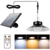 AGOTD Lampada Solare da Esterno, Lampada a Sospensione Solare con Telecomando, 3 Colore, Cavo 5M, 6Luminosità, IP65 Impermeabile, Illuminazione per Giardino Balcone Vialetto